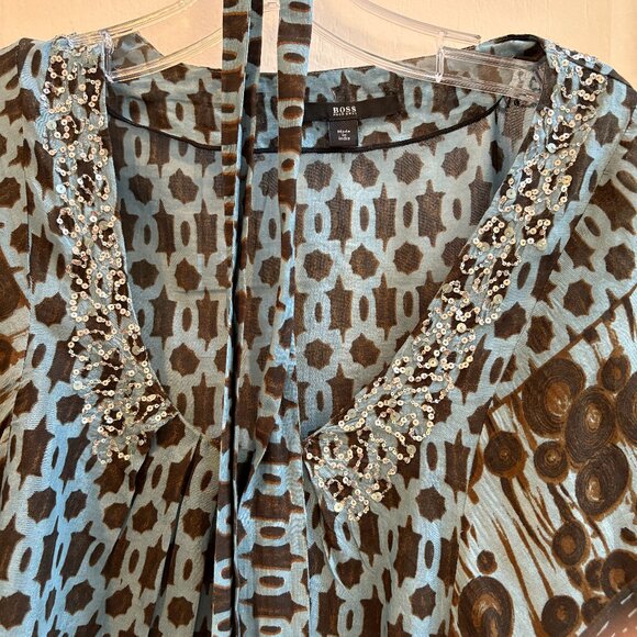 Boss Top with silver small beads and belt - Picture 2 of 3